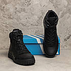 Чоловічі зимові черевики Black Leather, фото 5