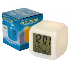 Світний годинник-хамелеон із будильником і термометром, фото 1