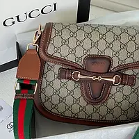 Серая женская сумка GUCCI Lady Web