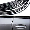 Авто молдинг чорна 1 метр стрічка для захисту дверей декору тюнінга решітки, фото 3