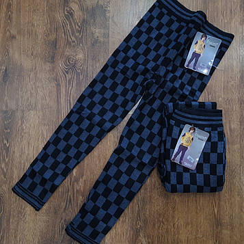 Дитячі теплі підштаники з начосом "ЗОЛОТО" Art: 8005 Клітинки