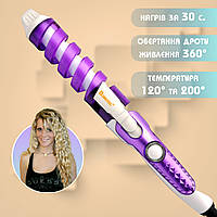 Спіральна плойка для волосся Domotec 4901-19 мм із кераміко-турмаліновим покриттям