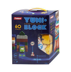 Дитячий розвивальний конструктор Юніка Yuni block 60 деталей Різнобарв Art26405