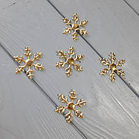 Патчі Сніжинки з екошкіри набір 10 шт d — 4 см.