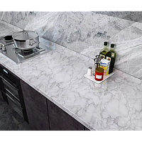 Новинка! Самоклейна водонепроникна плівка під білий мармур для кухонних поверхонь 5 м Kitchen sticker