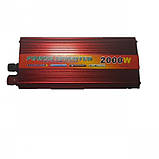 Перетворювач  коробка 12v220 2000w автомобільний інвертор, фото 3