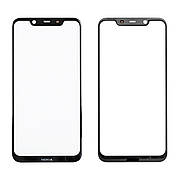 Скло тачскрина c OCA плівкою NOKIA 8.1 (TA-1119) чорне, з олеофобним покриттям, загартоване