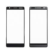 Скло тачскрина c OCA плівкою NOKIA 3.1 Dual Sim (TA-1063) чорне, з олеофобним покриттям, загартоване