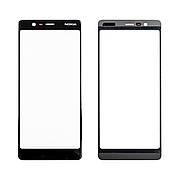 Скло тачскрина c OCA плівкою NOKIA 5.1 Dual Sim (TA-1075) чорне, з олеофобним покриттям, загартоване