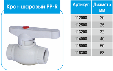 Кран кульовий 20 мм Evci Plastik PPR, фото 3