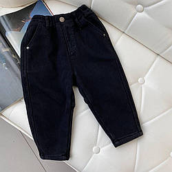 Зимові джинси утеплені на флісі Чорні 2076 70, XIAOZHIT.X, Черный, Для мальчиков, Осень Зима, 90 , 2 года