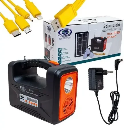 Портативные зарядные устройства Solar Light RT-902BT USB устройства и гаджеты для дома Переносная станция 220 - фото 1 - id-p2039039038