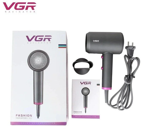 Професійний потужний фен VGR-V400pro для волосся потужністю 1800-2000 ВТ з турбо режимом (V400-AV), фото 2