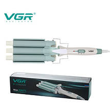 Професійна потрійна плойка VGR V-595i хвиля з керамічним покриттям 90 Вт (NNV595-AV), фото 3