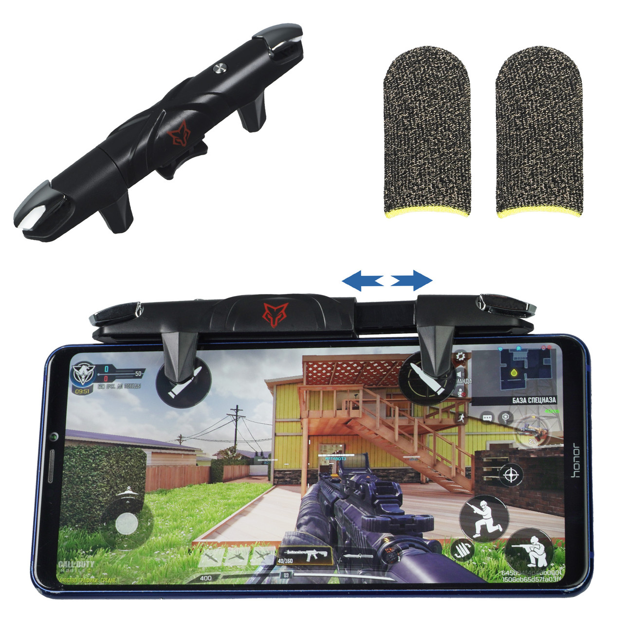 Триггеры игровые G5 (без макроса) + напальчники с нейлоном1 пара для  телефона pubg mobile пабг пубг мобайл cod (ID#1598704611), цена: 299 ?,  купить на Prom.ua