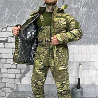 Зимняя мужская форма Solomon, костюм военный утепленный Мультикам, тактическая форма рип-стоп