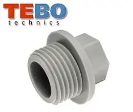 Заглушка 3/4" ЗР Tebo, колір сірий