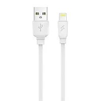 Шнур шт.usb А-шт.Iphone Lightning, діам.-3мм, 2 м, білий