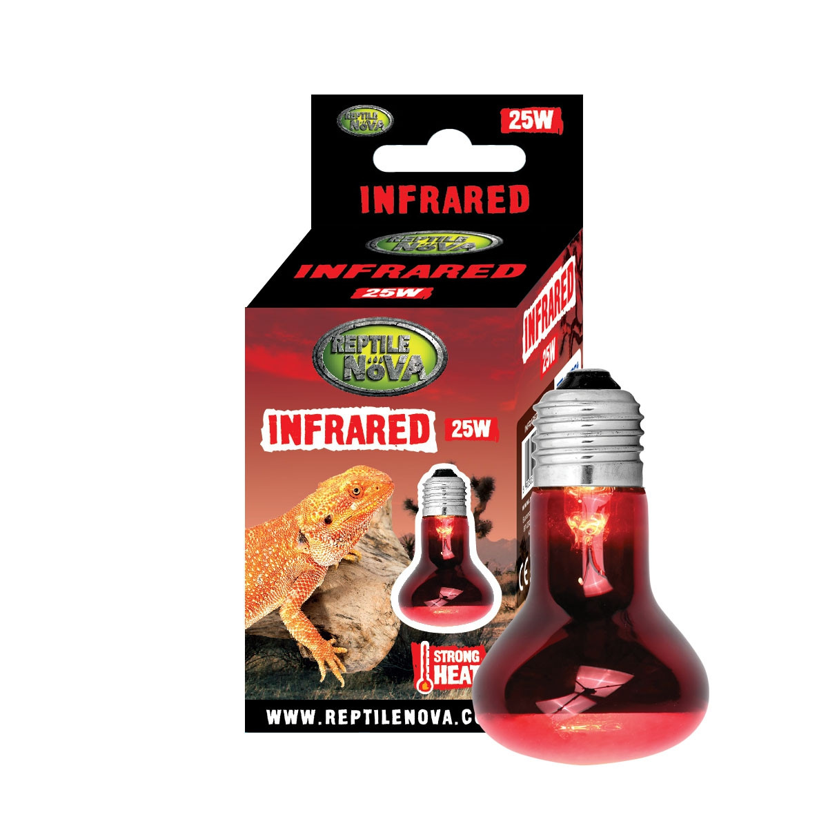Інфрачервона нагрівальна лампа UVA - REPTILE NOVA INFRARED 25 Вт