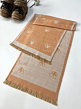 Теплий дитячий шарф Міккі Love 150*33 см бежевий