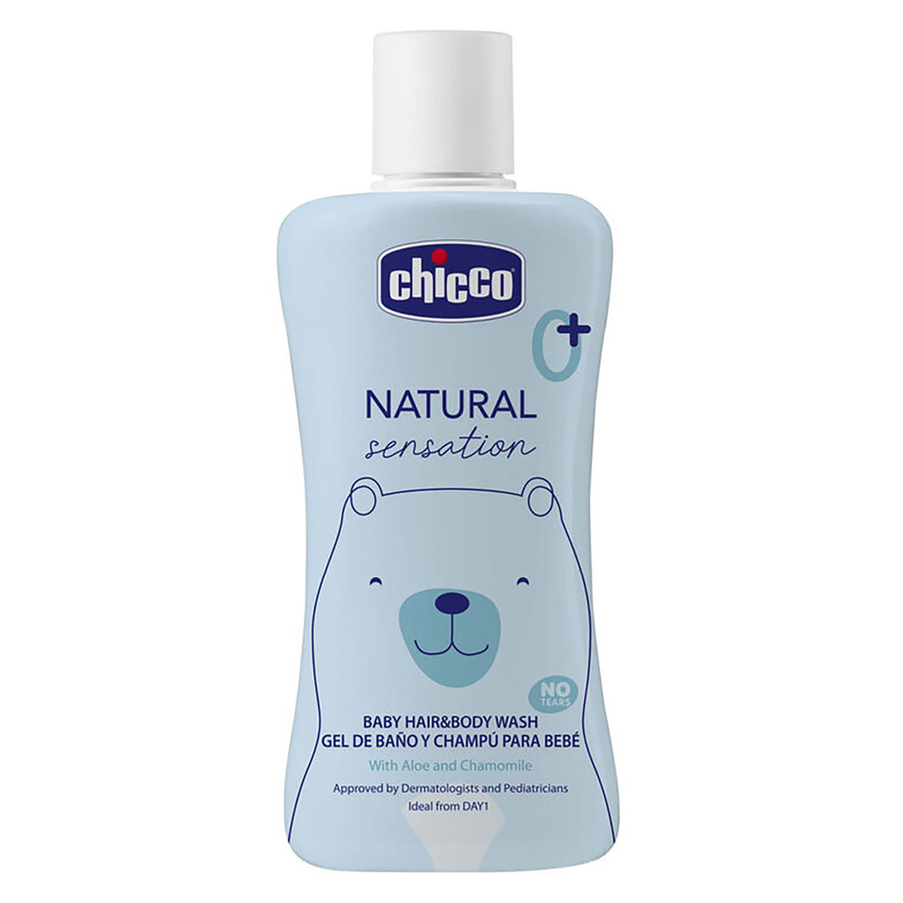 Гель-шампунь для тіла та волосся "Без Сліз" Chicco Natural Sensation 200 мл (8058664164004)