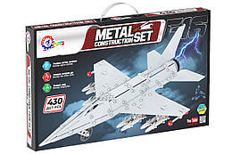 Металевий конструктор, модель Винищувач F-16 ТехноК 9598