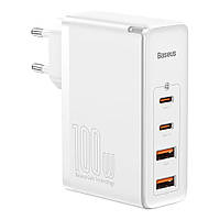 Зарядное устройство для Baseus GaN2 Pro 100W 2x Type-C + 2x USB 2C2A EU Быстрая зарядка 100Вт (20В/5А) Power