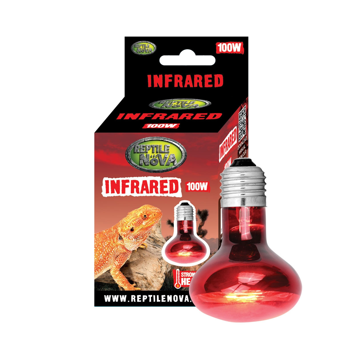 Інфрачервона нагрівальна лампа UVA - REPTILE NOVA INFRARED 100 Вт