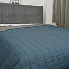 Покривало стеганное двостороннє "Дует" 210х220 см колор Місячне сяйво, фото 3