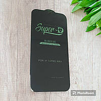 Захисне скло Super D для iPhone 12 Pro Max black