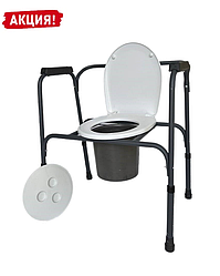 Стілець туалет регульований складаний PMED-102-А02 домашній для інвалідів літніх крісло