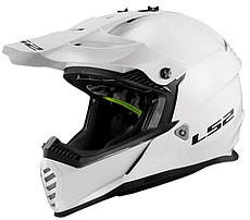 МОТОШОЛОМ ЕНДУРО LS2 MX437 FAST EVO SOLID КОЛІР WHITE