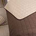 Покривало стеганное двостороннє "Дует" 210х220 см колор Шоколадно-ванільний, фото 4