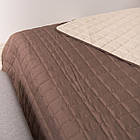 Покривало стеганное двостороннє "Дует" 210х220 см колор Шоколадно-ванільний, фото 6