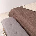 Покривало стеганное двостороннє "Дует" 210х220 см колор Шоколадно-ванільний, фото 8