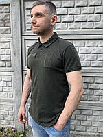 Мужское поло тактическое, футболка мужская поло армейская, одноцветная, от производителя (батал)