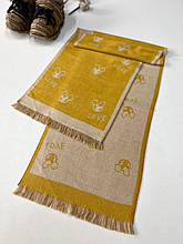 Теплий дитячий шарф Міккі Love 150*33 см жовтий