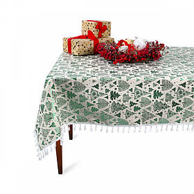 Скатертина New Year зелена 140*140