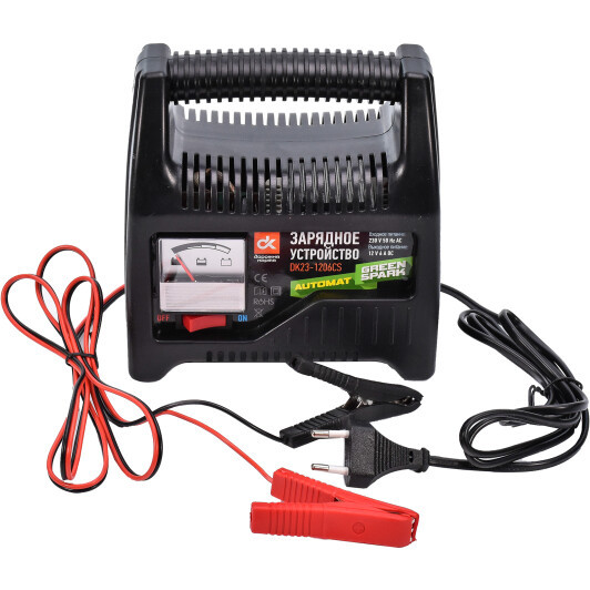Зарядний пристрій, 6Amp 12 V, аналоговий індикатор заряджання, <> Доріжка карта DK23-1206CS