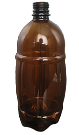 Пляшка ПЕТ 1 л бочонок коричневий (100шт)  Відправка м. Ірпінь