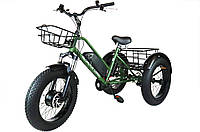 Триколісний електровелосипед VELOMOTOR СARGO 36-48V 500W з кошиком