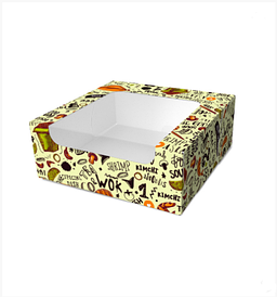 Картонна коробка для суші "Міді" світла  Відправка м. Ірпінь