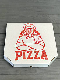 Коробка для піци c малюнком Cook 320Х320Х30 мм (Червона печатка)  Відправка м. Ірпінь