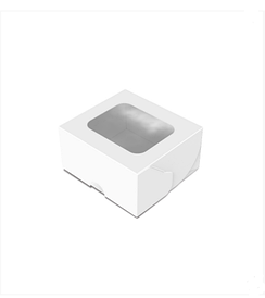 Картонна коробка для солодощів "Міні", біла  Відправка м. Ірпінь
