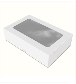 Картонна коробка для солодощів "Максі", біла  Відправка м. Ірпінь