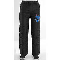 Зимові штани (штани) для хлопчиків на синтепоні. розмір 128, чорні.