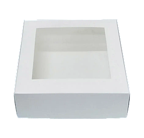 Коробка для зефіру 200х200х70мм з вікном  Відправка м. Ірпінь