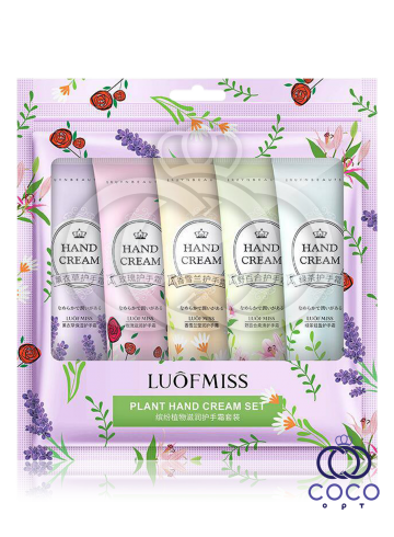 Набір кремів для рук LUOFMISS FRUIT з фруктовими екстрактами 5*30 г.