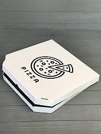 Коробка для піци з малюнком Pizza 250х250х30 мм (Чорний друк)  Відправка м. Ірпінь