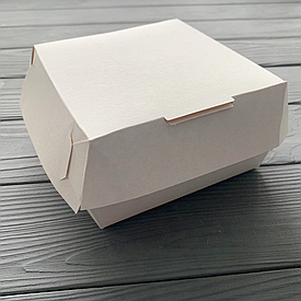 Коробка для бургера біла 120х120х70 мм (100шт/уп)  Відправка м. Ірпінь